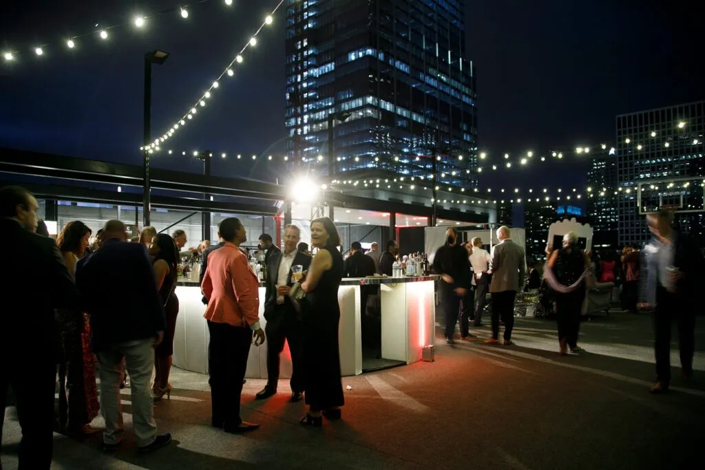 a chicago rooftop event at the Old Post Office building