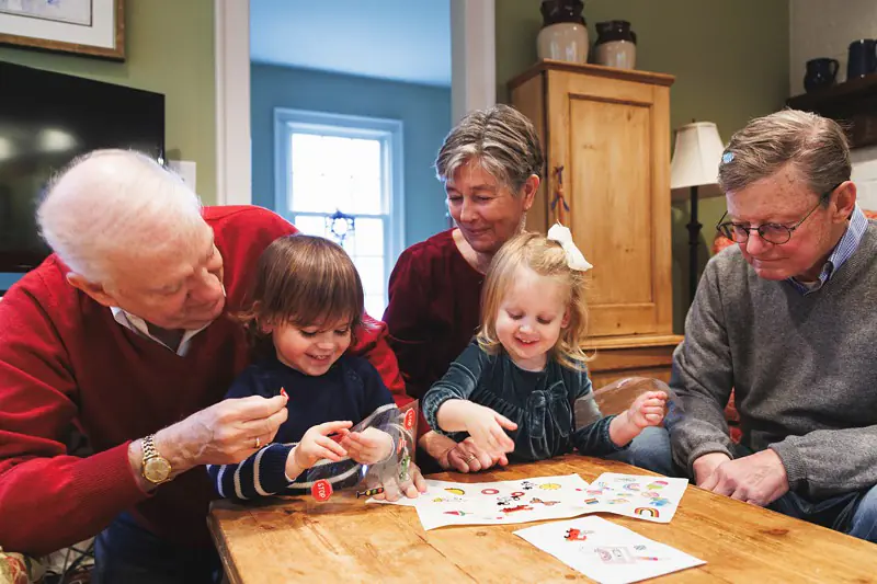 grandparents with grandkids